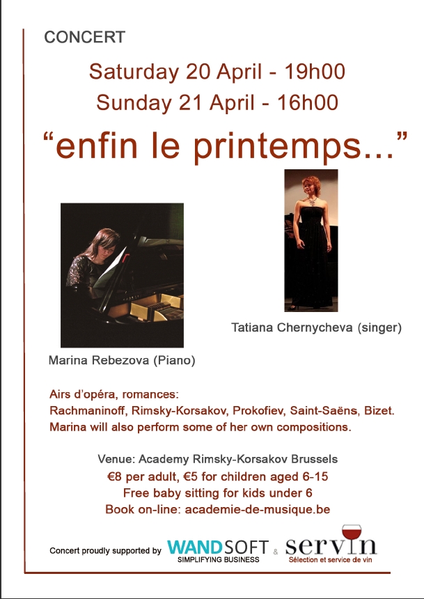 Affiche. Concert « Enfin le printemps » 2013-04-20